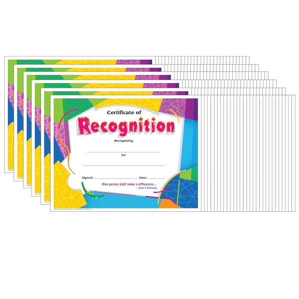 Trend Enterprises Certificate of Recognition Colorful Classics Certificates, 30/Pk, PK6 T2965 - main